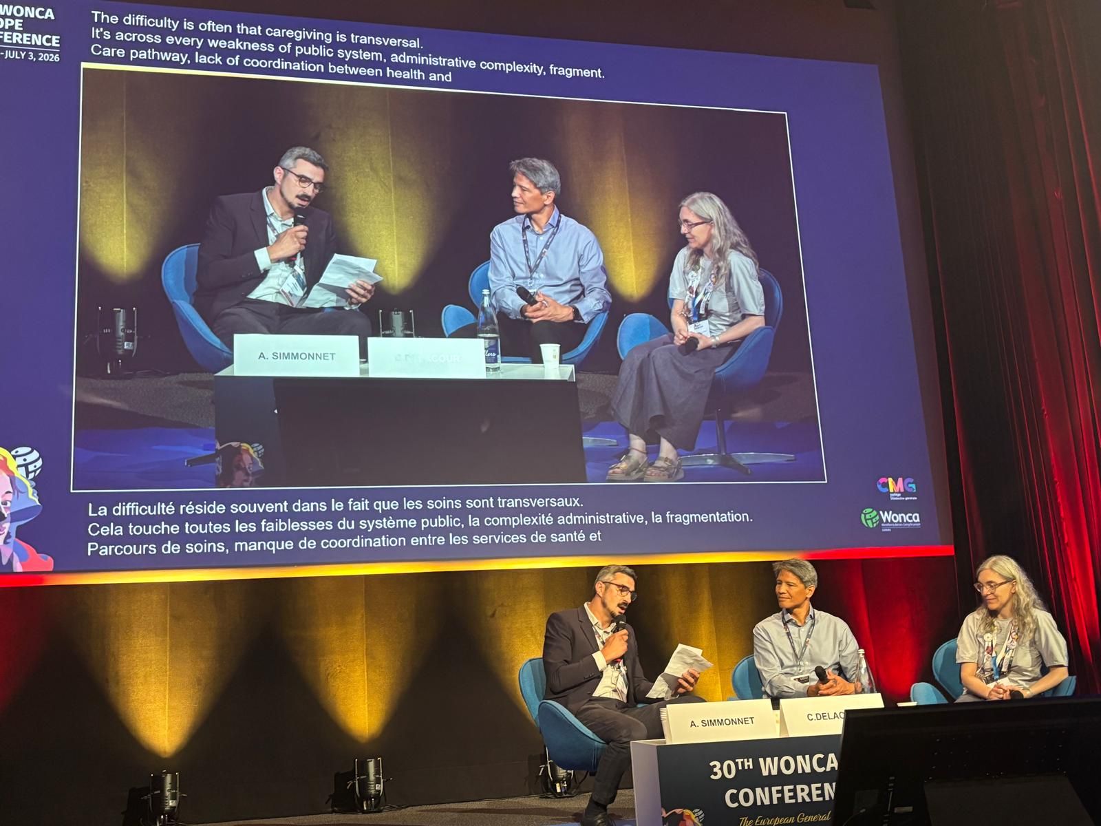 Table ronde consacrée aux aidants et à la médecine générale lors de WONCA Europe 2026.